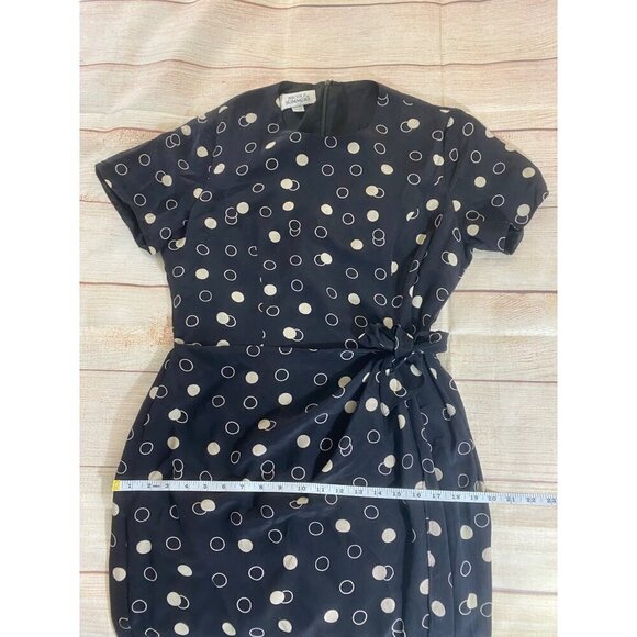 Nicole Summers 100% Silk Women's Polka Dot Wrap Summer Dress - 14 - Picture 11 of 14